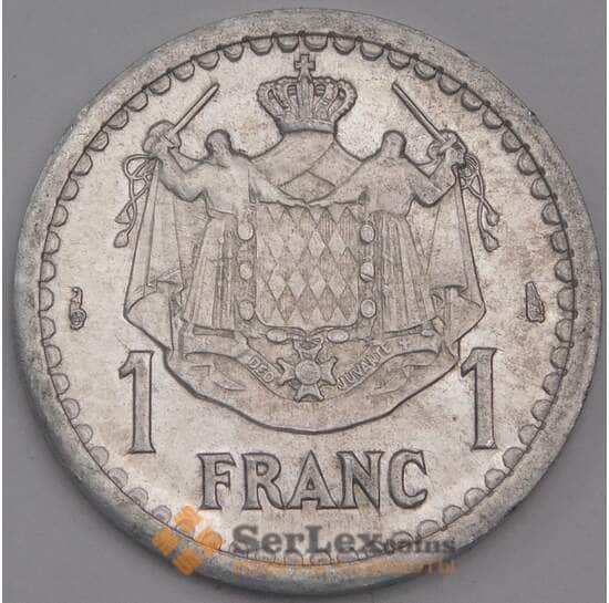 Монако монета 1 франк 1943 КМ120 aUNC арт. 43163