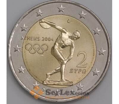 Монета Греция 2 евро 2004 UNC Дискобол  арт. 28638