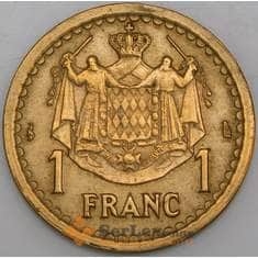 Монако монета 1 франк 1945 КМ120a XF арт. 47359