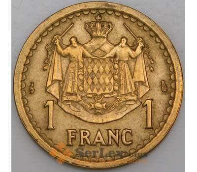 Монако монета 1 франк 1945 КМ120a XF арт. 47359