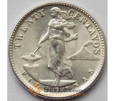 Монета Филиппины 20 сентаво 1944 КМ182 UNC Серебро (J05.19) арт. 15697