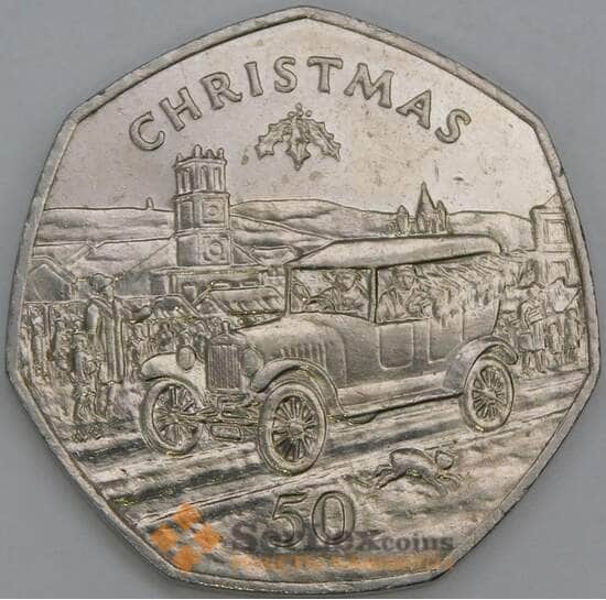 Мэн остров 50 пенсов 1983 КМ107 XF Рождество арт. 56340