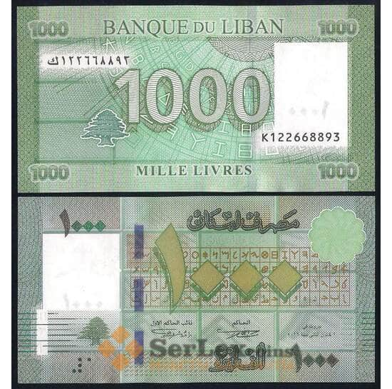 Ливан 1000 Ливров 2016 Р90с UNC  арт. 37193