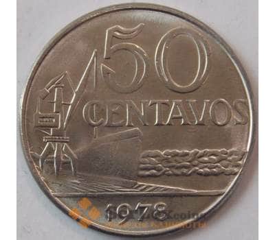 Монета Бразилия 50 сентаво 1978 КМ580b UNC (J05.19) арт. 17844