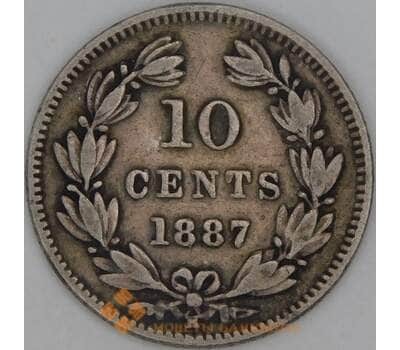 Никарагуа 10 сентаво 1887 КМ6 VF арт. 54126