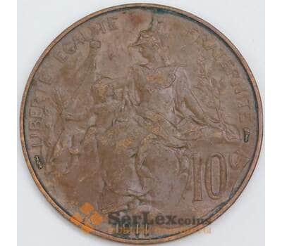 Франция 10 сантимов 1911 КМ843 VF арт. 57425