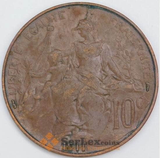 Франция 10 сантимов 1911 КМ843 VF арт. 57425