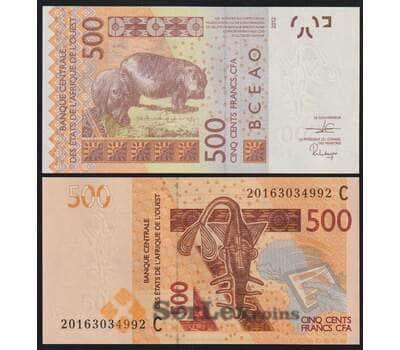 Буркина-Фасо банкнота 500 франков 2012 Р319 UNC арт. 43982