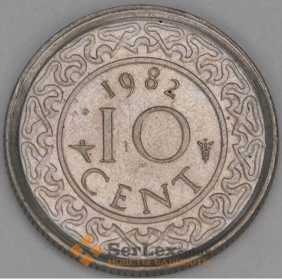 Суринам 10 центов 1982 КМ13 AU арт. 52921