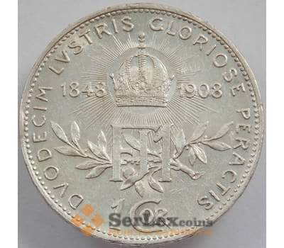 Монета Австрия 1 крона 1908 КМ2808 aUNC (J05.19) арт. 15655