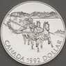 Канада 1 доллар 1992 КМ210 BU Серебро (n17.19) арт. 21645
