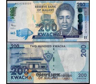 Банкнота Малави 200 Квача 2012-2016 Р60 UNC арт. В00618
