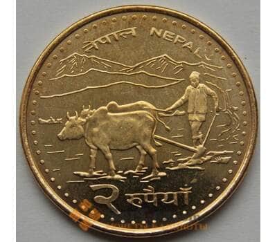 Монета Непал 2 рупии 2006-2009 UNC КМ1188 арт. С02447