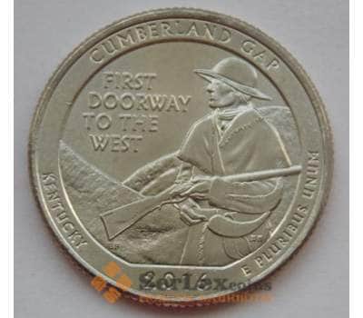 Монета США 25 центов 2016 32 парк Камберленд-Гэп P арт. С02481