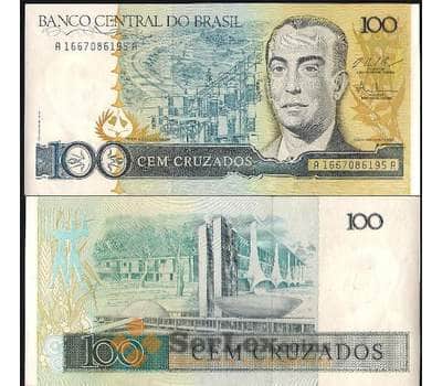 Банкнота Бразилия 100 крузейро 1986 Р211 UNC  арт. В00669