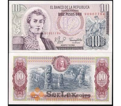 Банкнота Колумбия 10 песо 1980 UNC №407 арт. В00706