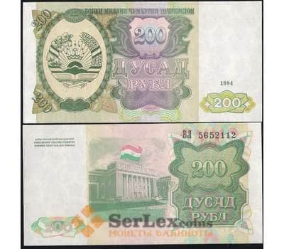 Банкнота Таджикистан 200 рублей 1994 Р7 UNC арт. В00774