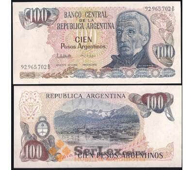 Банкнота Аргентина 100 Песо 1983-1985 Р315 UNC  арт. В00806