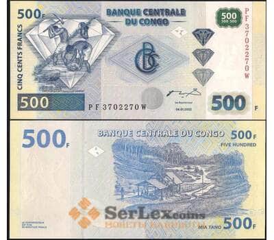 Банкнота Конго 500 Франков 2002 UNC №96 арт. В00732
