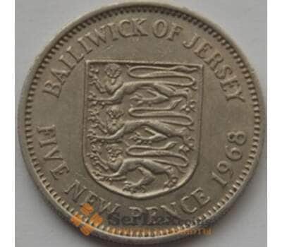 Монета Джерси 5 пенсов 1968-1980 КМ32 арт. С03124