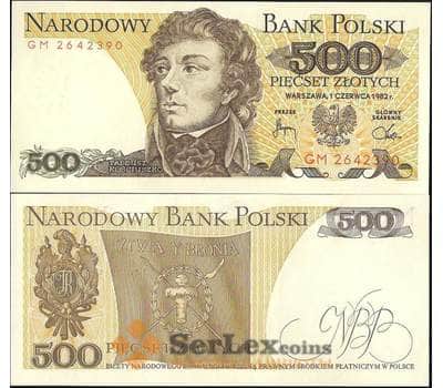 Банкнота Польша 500 Злотых 1982 Р145 UNC  арт. В00078
