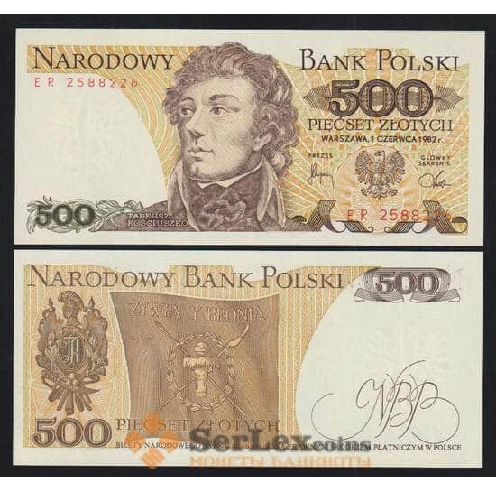 Польша 500 злотых 1982 Р145d UNC  арт. В00078
