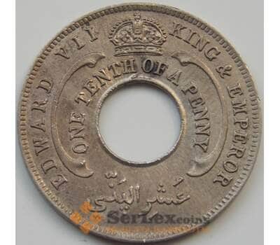 Монета Британская Западная Африка Нигерия 1/10 пенни 1908 КМ1 VF арт. С02532