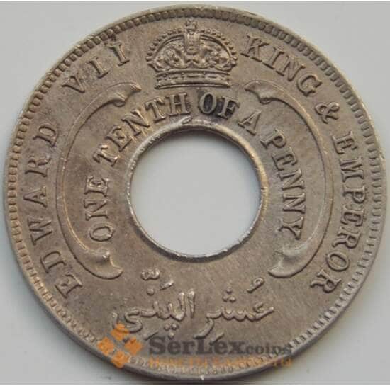 Британская Западная Африка Нигерия 1/10 пенни 1908 КМ1 VF арт. С02532