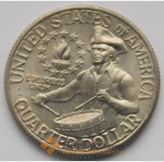 США монета 25 центов 1976 Барабанщик КМ204 UNC арт. С02563