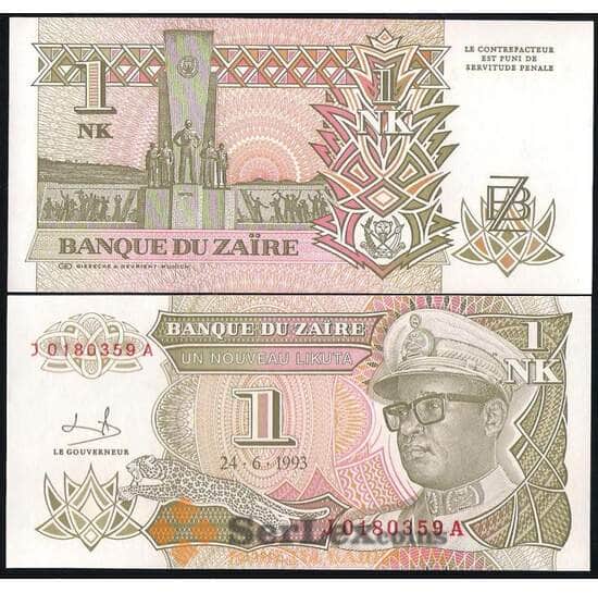 Заир банкнота 1 ликута 1993 Р47 UNC  арт. В00724