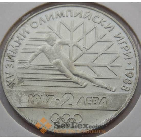 Болгария 2 лева 1987 КМ159 Лыжи арт. С02661
