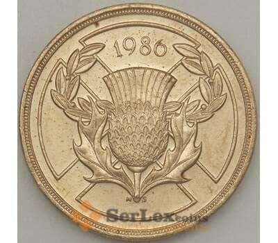 Монета Великобритания 2 фунта 1986 КМ947 aUNC XIII Игры Содружества (n17.19) арт. 20086