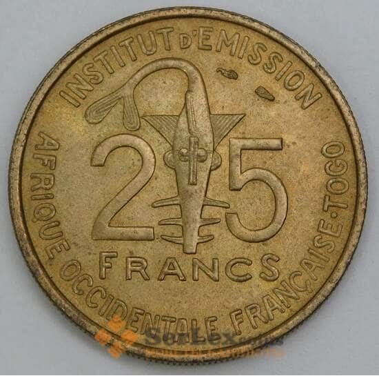 Французская Западная Африка 25 франков 1957 КМ9 UNC арт. 56140