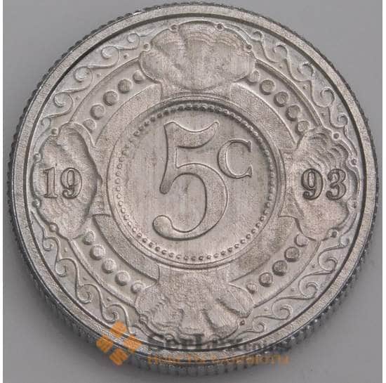 Нидерландские Антиллы монета 5 центов 1993 КМ33 UNC арт. 46190