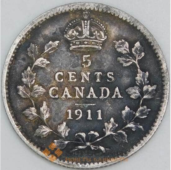 Канада 5 центов 1911 КМ16 VF арт. 7116 Канада 5 центов 1911 КМ16 VF арт. 7116