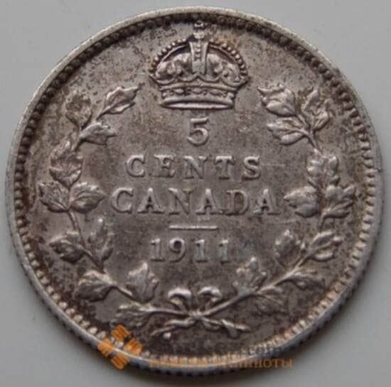Канада 5 центов 1911 КМ16 VF арт. 7116