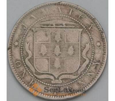 Монета Ямайка 1 пенни 1895 КМ17 F арт. 38513