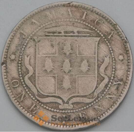 Ямайка 1 пенни 1895 КМ17 F арт. 38513