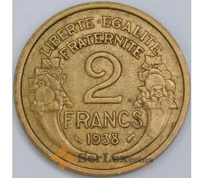 Франция 2 франка 1938 КМ886 AU-aUNC арт. 57415