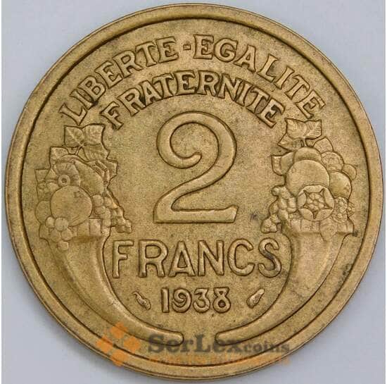 Франция 2 франка 1938 КМ886 AU-aUNC арт. 57415 Франция 2 франка 1938 КМ886 AU-aUNC арт. 57415