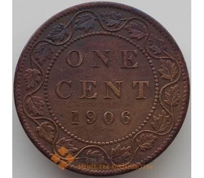 Монета Канада 1 цент 1906 КМ8 XF+ арт. 11676