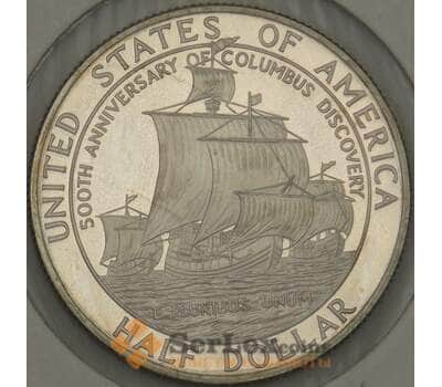 Монета США 50 центов 1/2 доллара 1992 КМ237 Proof Колумб (ОС) арт. 21474