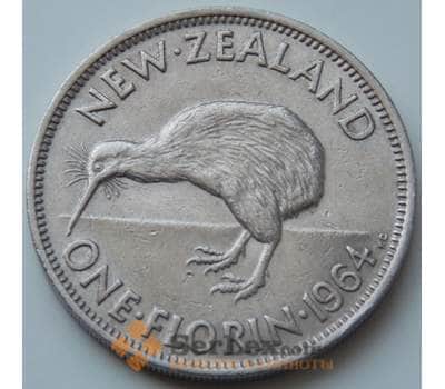 Монета Новая Зеландия 1 флорин 1961-1965 КМ28.2 1 XF арт. 7120