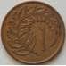 Монета Новая Зеландия 1 цент 1967 КМ31 VF (J05.19) арт. 17517