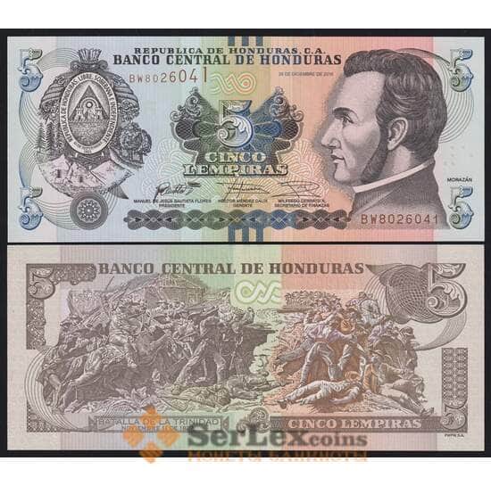 Гондурас 5 лемпир 2016 Р98 UNC арт. 40910