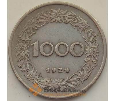 Монета Австрия 1000 крон 1924 КМ2834 VF арт. 13055