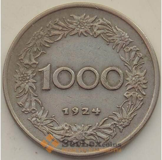 Австрия 1000 крон 1924 КМ2834 VF арт. 13055