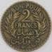 Монета Тунис 2 франка 1924 КМ248 XF арт. 40129