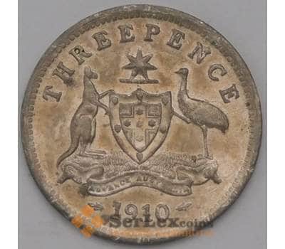 Монета Австралия 3 пенса 1910 КМ18 XF арт. 38098