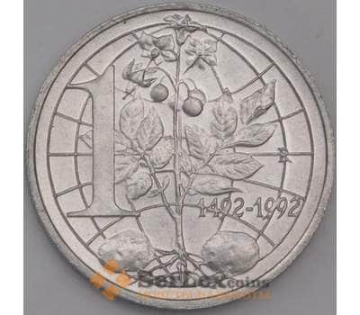 Сан-Марино монета 1 лира 1992 КМ278 UNC Открытие Америки арт. 42321